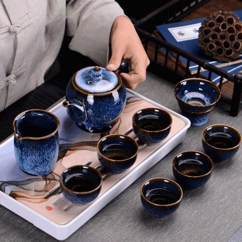 Kiln Baked Ceramic Travel Tea Set Portable Car Portable Kung Fu Tea Set