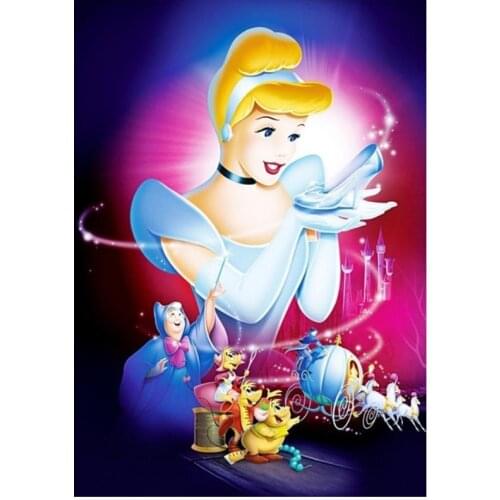 Full diamond painting cartoon princess rhinestone embroidery picture anime diamond dotz kid toys mosaic art wall sticker decor