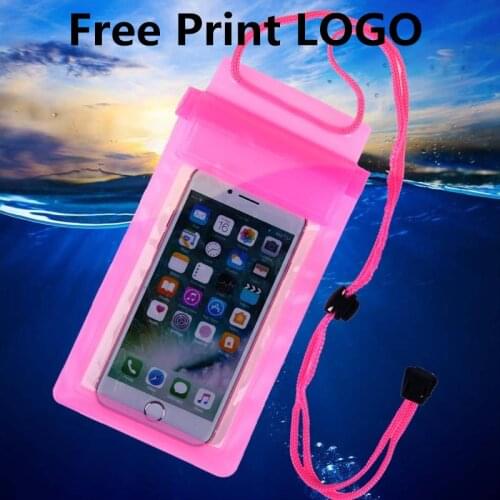Free Printing LOGO 300PCS/LOT Strong 3 Layer Sealing Swimming Bags Waterproof Travel Storage Bag