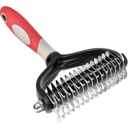 Pets Fur Knot Cutter Dog Grooming Shedding Tools Pet Cat Hair Removal Comb Brush Double sided Pet Products Suppliers