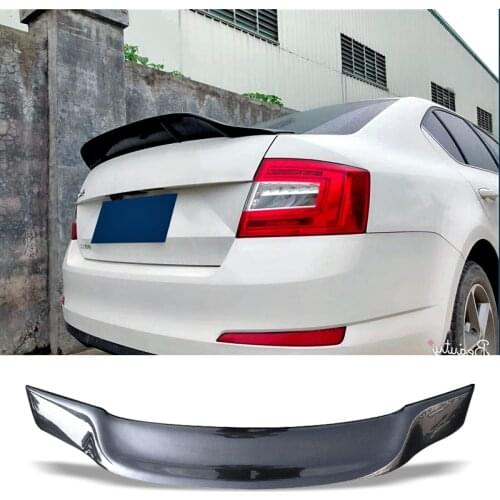 Car Trunk Spoiler Carbon Fiber FRP Auto Rear Trunk Wing R Style Refit Accessories Spoiler For Skoda Octavia 2015-2017