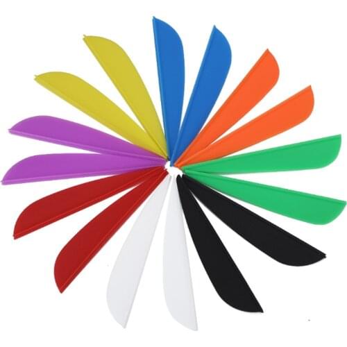 60pcs Archery 3Inch Arrow Rubber Feather Hunting Arrow Vanes Fletching DIY Arrows