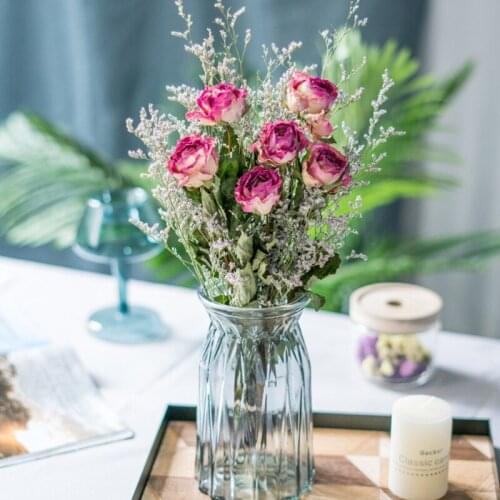 Dried Flower Rose Flower Bouquet Wedding Arrangement Flowers Lover Grass Party Christmas Garden Home Living Room Decoration