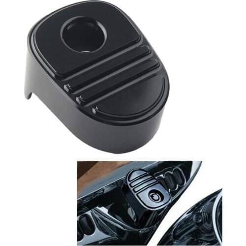 Tri Line Ignition Switch Lock Cover for Electra Glide Road Glide Street Glide Tri Glide Ultra Limited 2014-2018 Black