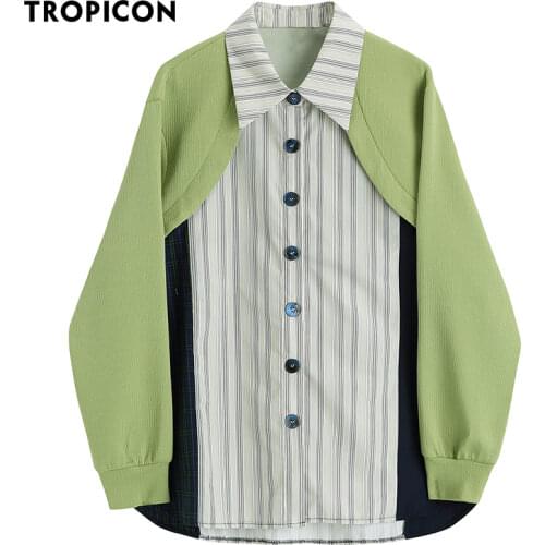 Женские рубашки в полоску TROPICON China At AliExpress