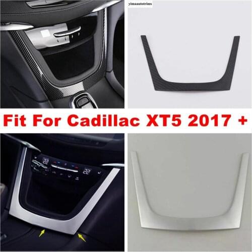 Central Control U-shaped Decoration U Strip Cover Trim For Cadillac XT5 2017 2018 2019 2020 2021 ABS Matte / Carbon Fiber Look