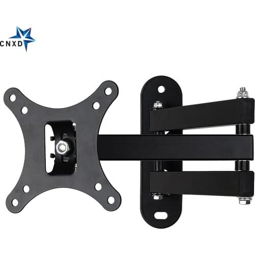 Universal TV Wall Mount Adjustable Flat Panel Frame TV Wall Mount Bracket Support 15 Degrees Tilt for 10-27in LCD LED Monitor