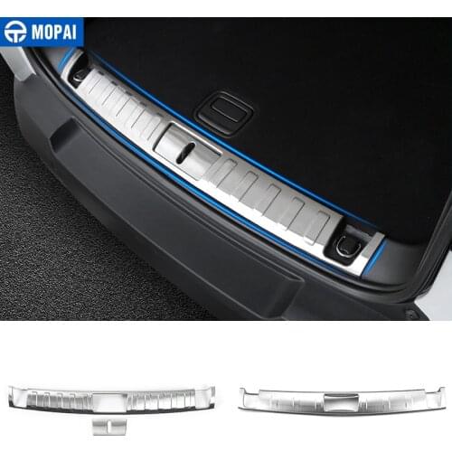 MOPAI Stainless Steel Car Interior Rear Trunk Protect Door Sill Guard Decoration Trim For Jeep Renegade 2015-2016 Car Styling