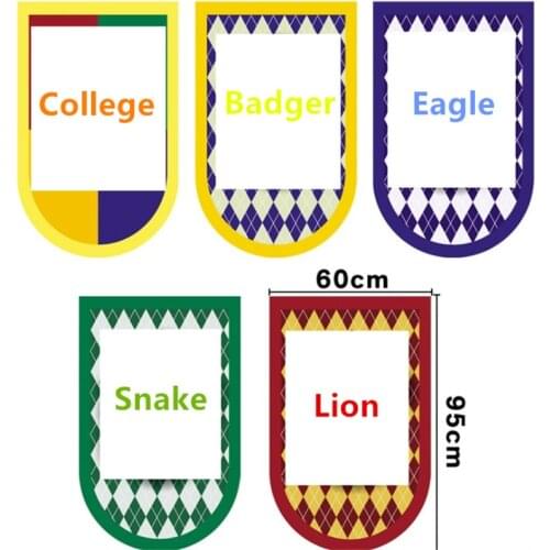 75X125cm Harri Potters Flag Halloween Banners College Christmas Kids Supplies Decoration Bunting Hanging Flag Gift for Children