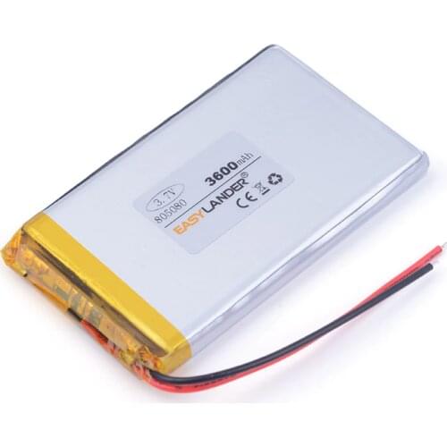 805080 3.7V 3600mAh Lithium Polymer LiPo Rechargeable Battery cells For Mp3 Power bank PSP phone PAD protable tablet PC