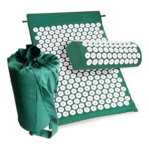 Acupressure Mat Head Neck Back Foot Massage Cushion With Pillow Yoga Spike Mat Anti-stress Acupuncture Needle Massage Pillow