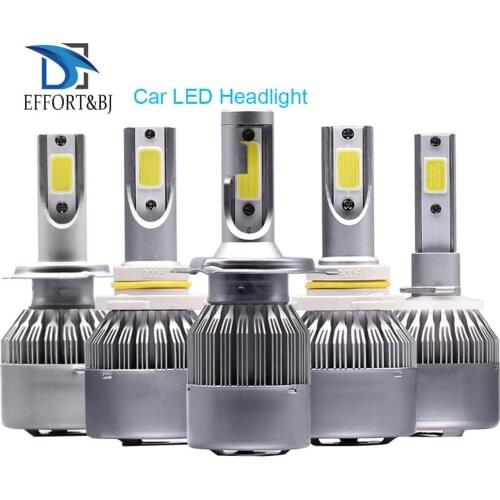 Effort&BJ Car LED Headlight H7 Bulb H3 H4 H8 H9 H11 H13 9005/HB3 9006/HB4 9004 9007 110W 26000LM T2 Auto Headlamp COB Light