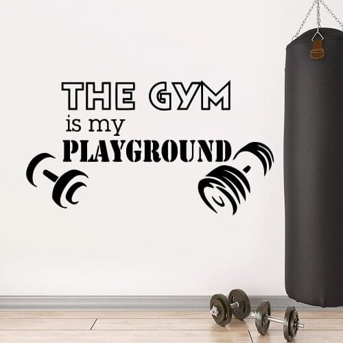 Free shipping Gym Wall Stickers Decorative Sticker Home Decor For Kids Rooms Home Decor Wall Art MURAL Drop Shipping