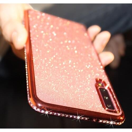 Glitter 3D Diamond Case For Samsung Galaxy A6 A7 A8 A9 J6 J7 2018 Note 10 Pro 8 9 M10 M20 A30 A40 A50 A70 Bling Rhinestone Cover