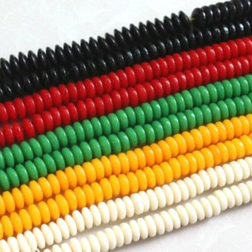 Synthetic beeswax abacus beads Five-color spacer imitation beeswax imitation ivory spacer gasket Necklace DIY bracelet 38cm
