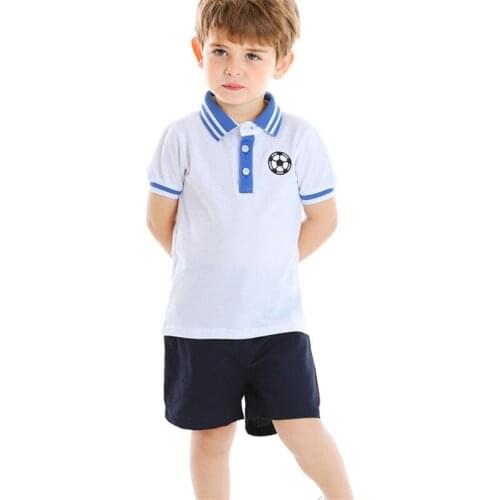 Children Summer Clothes Set 2020 Fashion Kids Striped Football Tops And Shorts Suit Toddler Baby Boys 0-6 Y Infant Costume