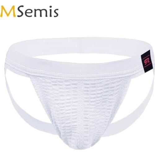 Erotic Mens Athletic Supporter Jockstrap Underwear Homme Sport Underpants Sexy Sissy Pouch Open Butt Briefs Male Gay Hot Panties