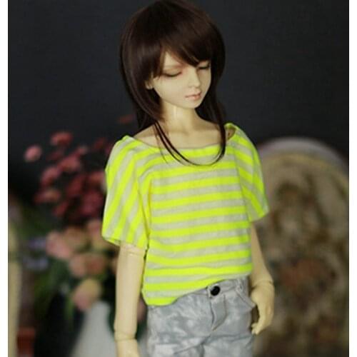 1/4 1/3 scale BJD clothes Top yellow stripe T-shirt for BJD/SD MSD SD13 SSDF ID72 HID strong Uncle doll accessories C0046
