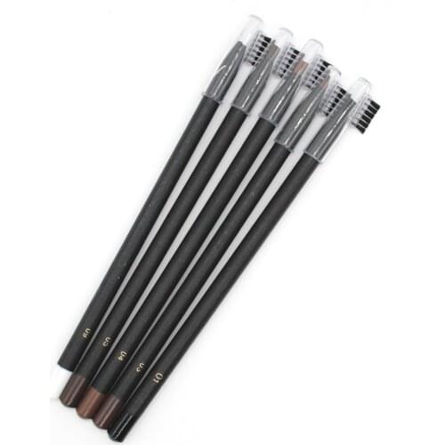 KZBOY 10PCS Microblading Mapping Pencils with brush tip for Eyebrow Makeup Tools