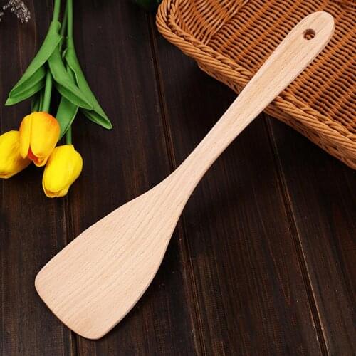 Long Handle Spatula Kitchen Accessories Wood Spatula Handcrafted Kitchen Cooking Wooden Spoons Cooking Utensils