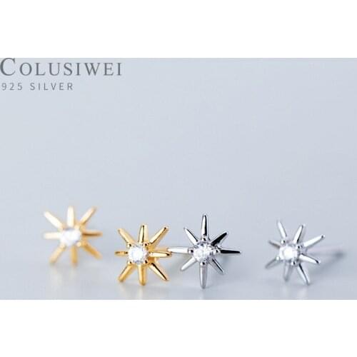 Modian Twinkle Lovely Star Sterling Silver 925 Tiny Stud Earring for Women Anti-Allergy Ear Pin korea Style Fine Jewelry Bijoux