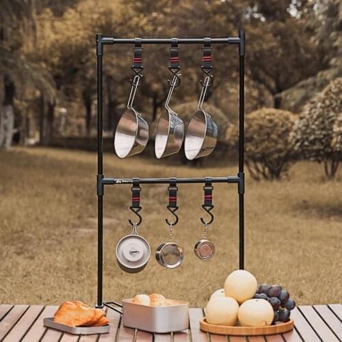 Desktop Storage Shelf Portable Adjustable Base Clip Desk Rack Picnic Holder Multi-purpose Hook Cutlery Shelf