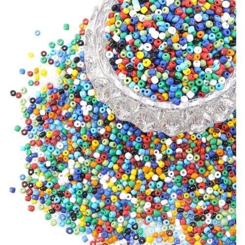 2/3/4mm Opaque Glass Bead for Jewelry Making Accessories Findings Glass Seed Loose Small Tiny Bead Colour Little Ball Round F65