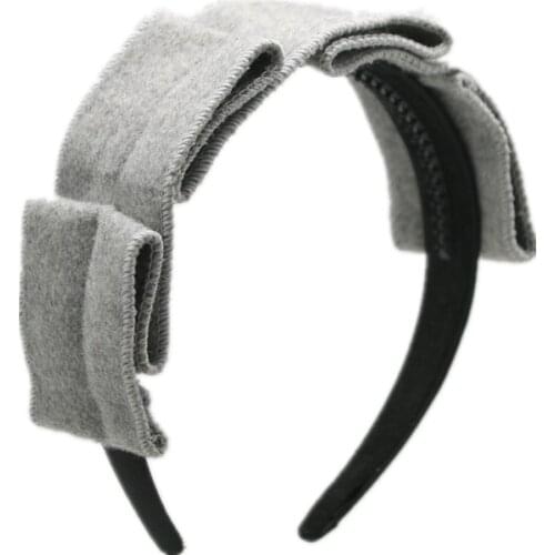 NEW WINTER wool cashmere sweater fabric pleated hairband Girls dressy headband