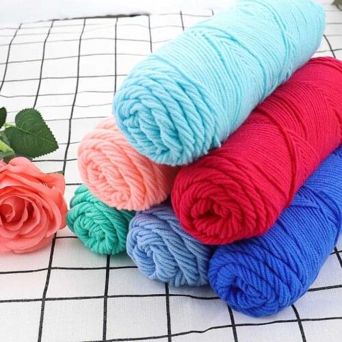 Wholesale 500g/lot Natural soft Silk Milk Cotton Yarn Thick Yarn For Knitting Baby Wool crochet scarfcoat Sweater weave thread