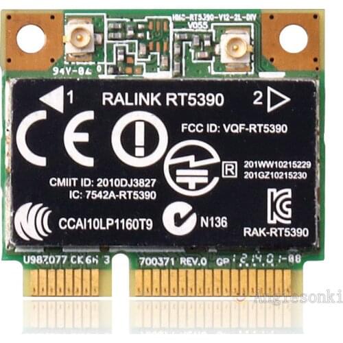 Wholesale New Laptop Wireless Card for HP CQ45 G4 4340S 4445s SPS 691415-001 Ralink RT5390 Half Mini PCI-E 802.11 b / g / n
