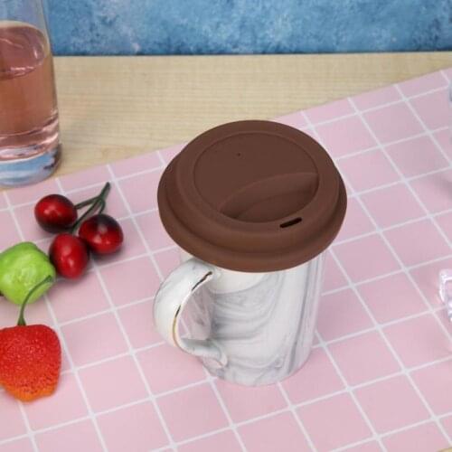 Wheel Shape Silicone Cup Lids Heat-resistant Dust-proof Sealed Bowl Cover Reusable Coffee Tea Cup Seal Suction Cup Cap
