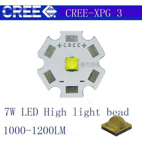 2pcs Cree XLamp XPG3 white/warmwhite 1W~7W LED Light Lamp on 20mm/16mm/14mm/12mm/8mm pcb