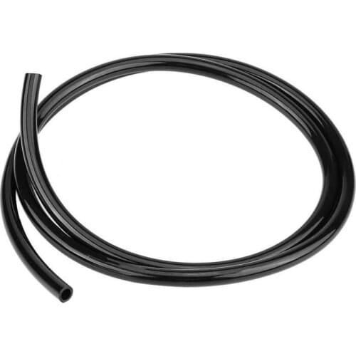 Motorcycle Universal Non Braided Rubber Fuel Line Hose Petrol Oil Pipe 1m Long Black