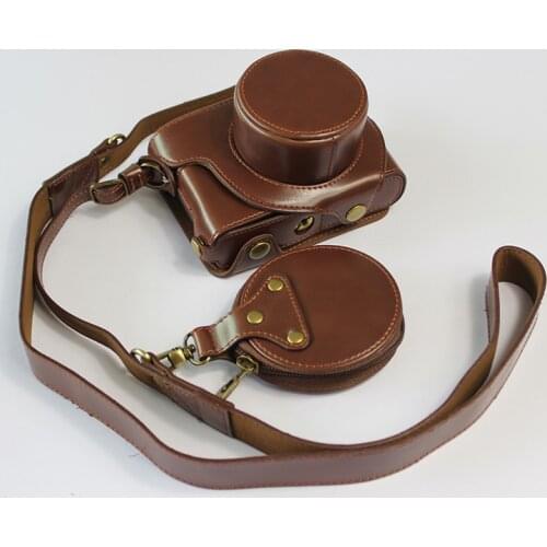 High Quality Camera Bag PU Leather Case for Leica D-LUX 7 D-LUX7 D7 with Bottom Battery Opening+Small Storage Bag