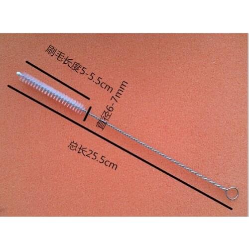 WOWSHINEFree shipping 50pcs/lot thickened stainless steel straw brush bottle brush 25.5mm long fit for 10.5" straws