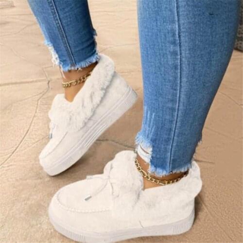 2020 New Fashion Women Snow Boots Fur Platform Comfort Winter Shoes Ladies Casual Ankle Boots Suede Female Designer Botas Mujer