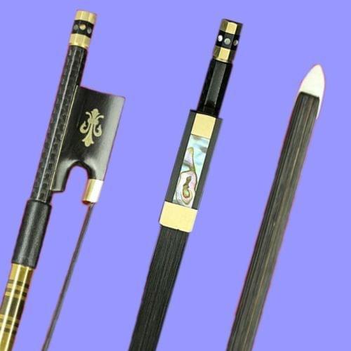1 Pc Professional Light Carbon Fiber 4/4 Violin Bow Nickel Copper Parts Mongolia Black Horsetail Bow Hair Accessories
