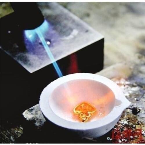 100g High Temperature Gold Silver Metal Jewelry casting container Quartz Silica Melting Crucible Dish Bowl Pot Casting