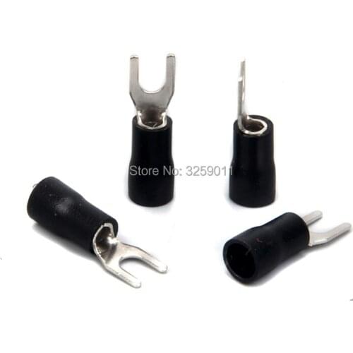 20PCS SV3.5-6 16-14 AWG Spade Pre-insulating Terminal block TYPE TU-JYK U-type Cold-pressed Pre Insulated Fork Wire Connector