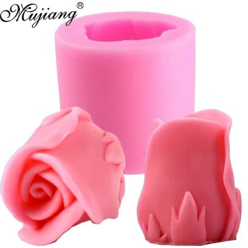 3D Rose Flower Handmade Soap Molds Salt Carved Candle Silicone Mold Cake Decorating Baking Fondant Chocolate Candy Clay Moulds