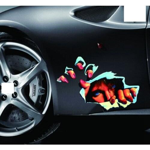 3D Stereo Waterproof Self-adhesive Simulation Car Stickers Eyes Peeking Beauty Car Decoration Car Accessories