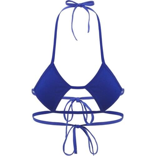 Alvivi Sexy Womens Bra Halter Neck Rhombic Shape Cup Beaty Back Exotic Women Bra Mini Micro Lingerie Bikini Bra Top Swimwear Hot