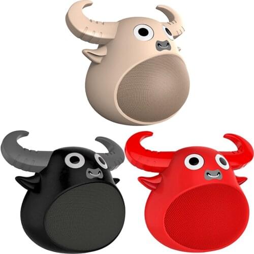 Cartoon Cow Bluetooth Speaker TWS Mini Soundbar Music Audio Player Sound Audio Mobile Phone Mini Subwoofer Support