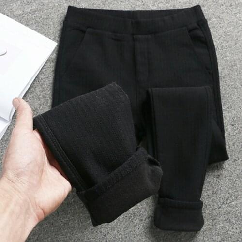 Striped Pencil Pants For Women Spring Autumn Stretch Skinny Femme Trousers Slim Female Black Pants Pantalon Femme