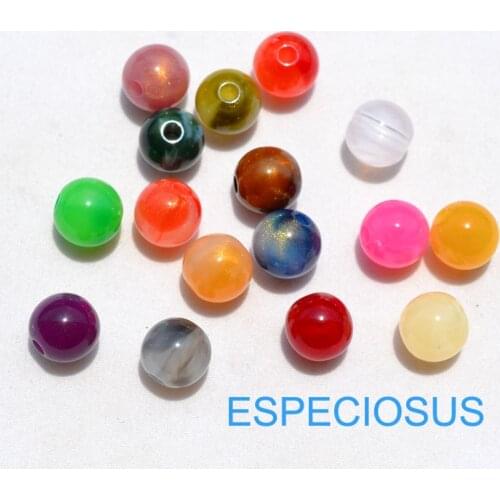 DIY Jewelries Accessory 10MM Magic Acrylic Phantom Beads Shivering Spacer Mix Color Round Shape Mix Color Necklace Departments