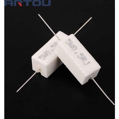 10PCS 5W 0.5R / 0R5ohm Cement Resistor +/- 5