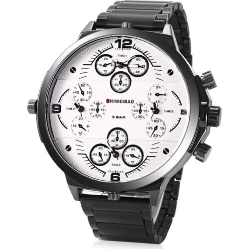 Top Luxury Brand Quartz Stainless Steel Watch Men Multifunction business Wrist Watch Large dial clock Relogio Orologio Uomo