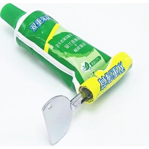 Toothpaste Squeezer Tube Stainless Steel Toothbrush Dispenser Rolling Holder Portable Saving Toothpaste Cleanser Squeezer Clips