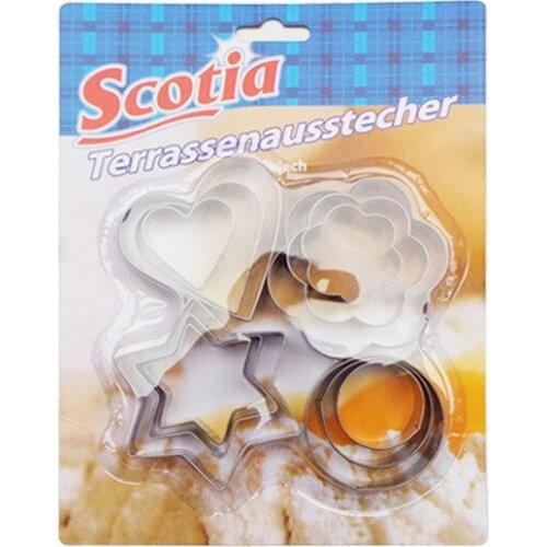 Star Circle Shapes 12Pcs Stainless Steel Cookie Fondant Cake Mould Mold Sugarcraft Cutter Kitchen Tool