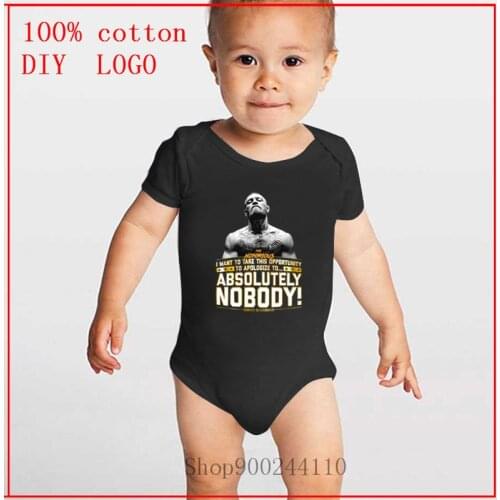 Conor McGregor T Shirt Apologize to Nobody printing Bodysuits Baby New Style Fashion Newborn Toddler Kids Clothes Jumpsuit Baby